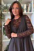 Lace Body Skim Top Chocolate